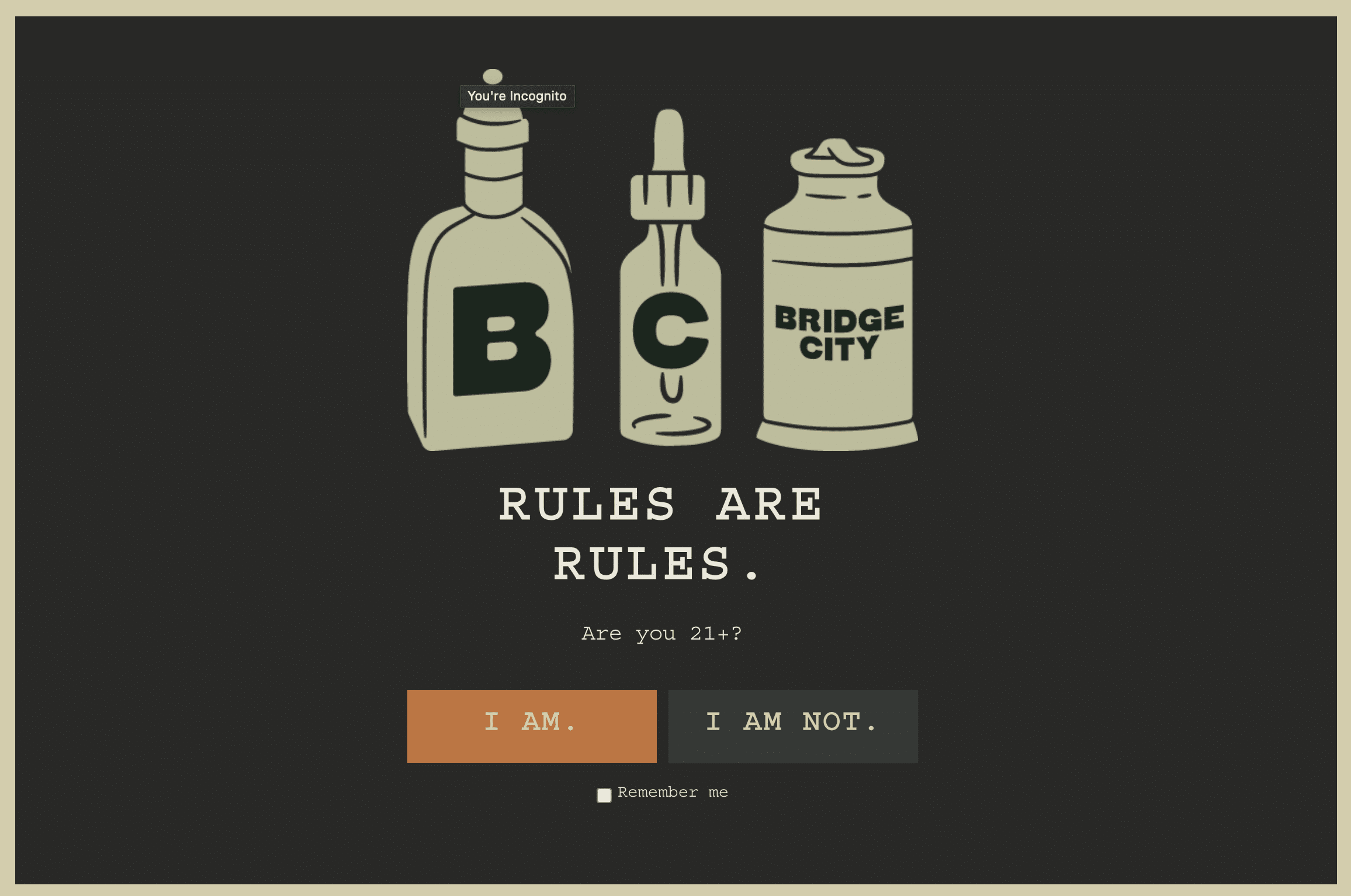 dispensary website age gate